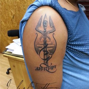 Lord Shiva Trishul Tattoo by Mahesh Ogania