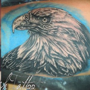 Eagle Tattoo Done by Mahesh at Laksh Tattoo Studio Goa India.