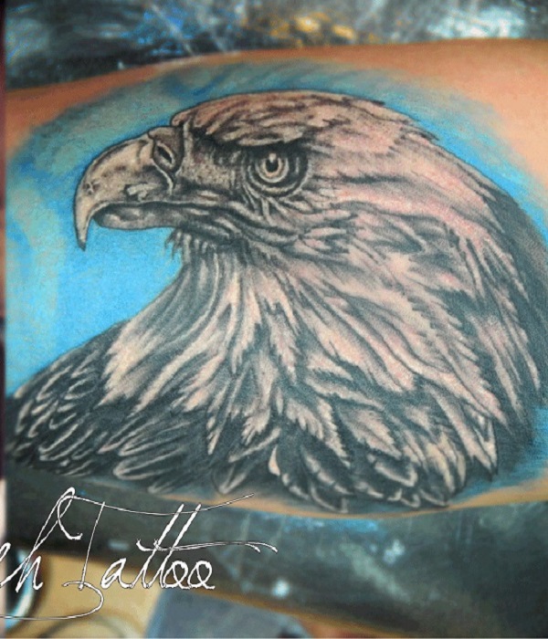 Eagle Tattoo Done by Mahesh at Laksh Tattoo Studio Goa India.