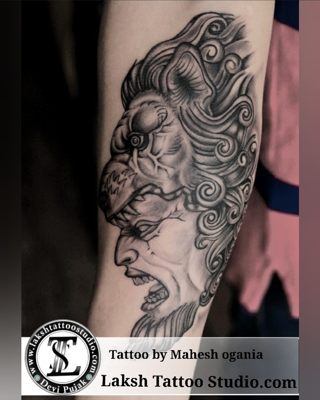 Mandela Lion tattoo,  by Mahesh Ogania On of the Best Tattoo Artist